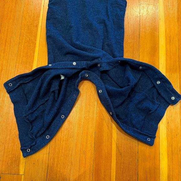 FOCUS KIDS 24mo Navy Blue Overalls & Red Striped Shirt - Picture 5 of 8